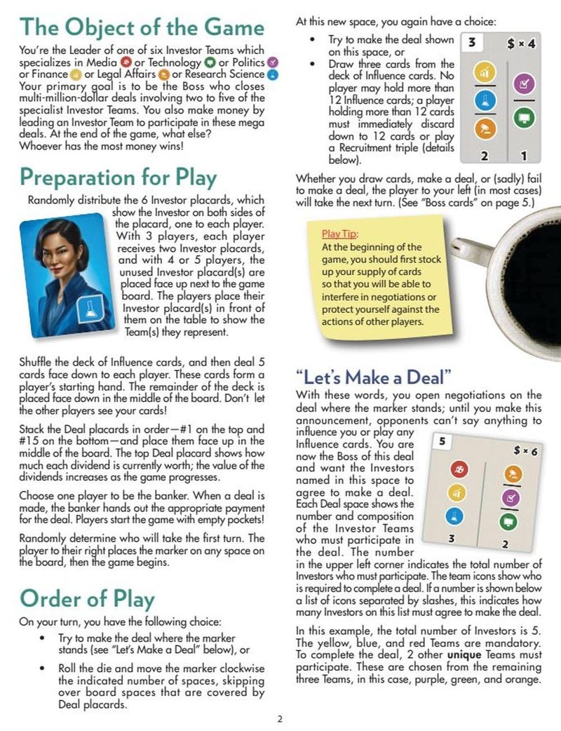 Face 2 Face Eagle-Gryphon Games I'm The Boss Bargaining Board Game - Image 4